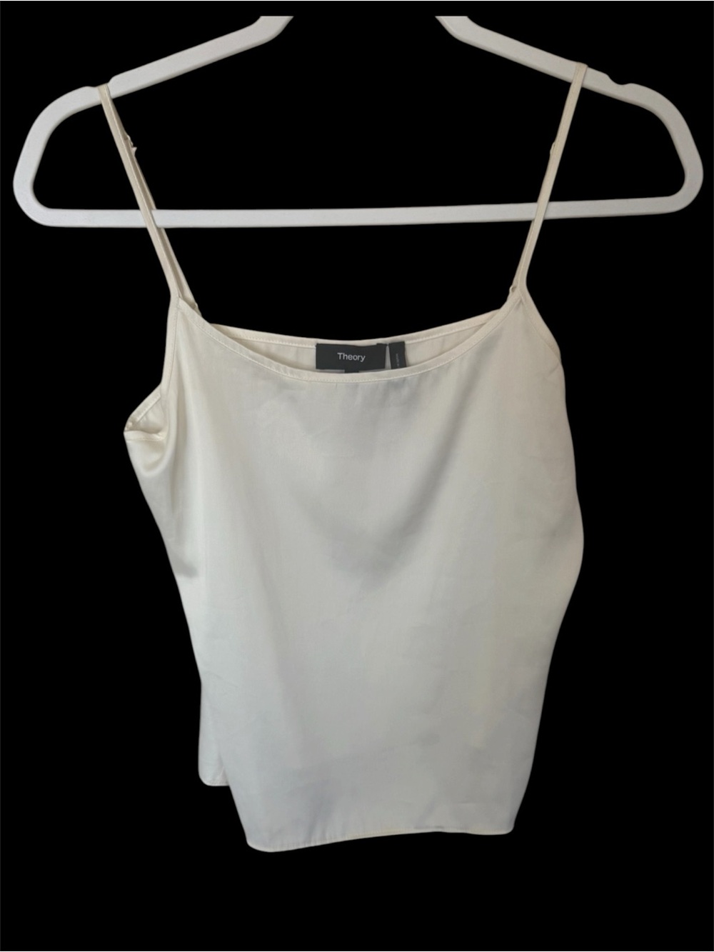 Theory Ivory Cotton Blend Cami Tank Top Petite P